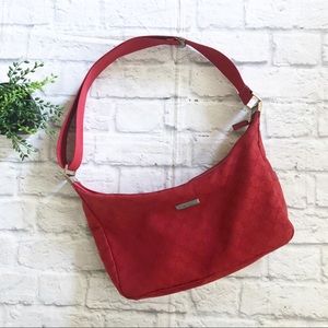 Gucci Canvas GG Logo RED Crossbody Hobo Handbag